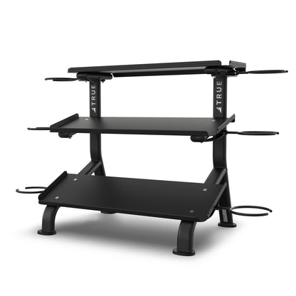 True Fitness Line FS-24 3-Tier Flat Tray Dumbbell Rack