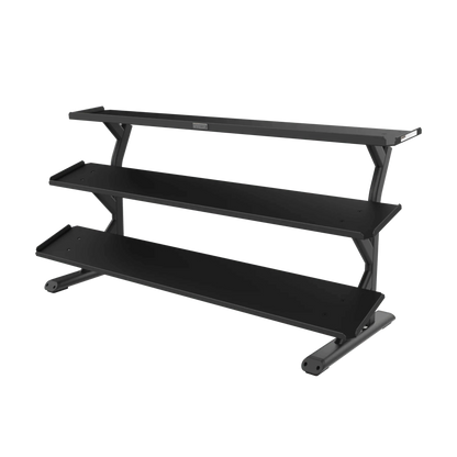 Precor Vitality Series 3 - Tier, 15 - Pair, Flat Tray Dumbbell Rack (VBR 6805) - Top Fitness Store